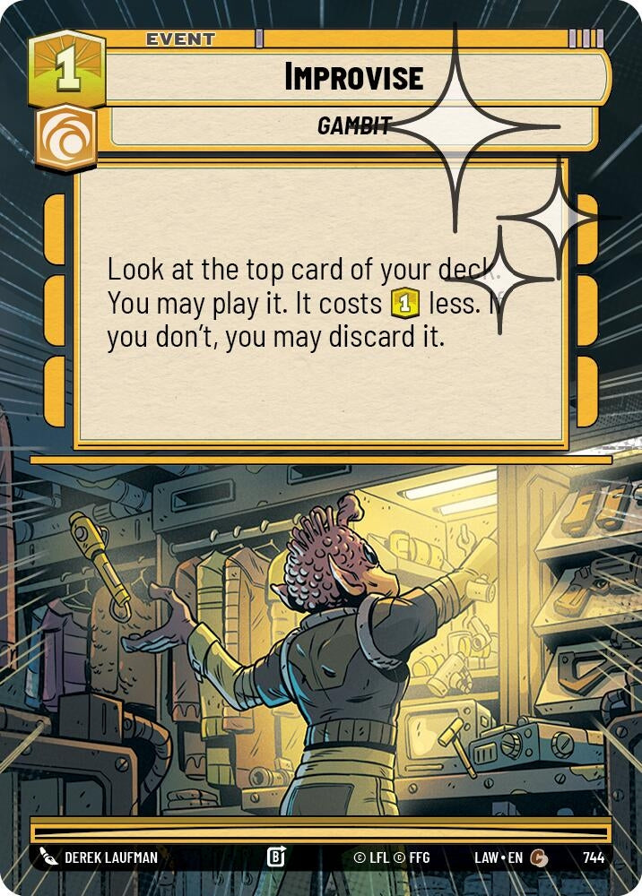 Image for Improvise (Hyperspace Foil) (744) (LAW) - Star Wars: Unlimited