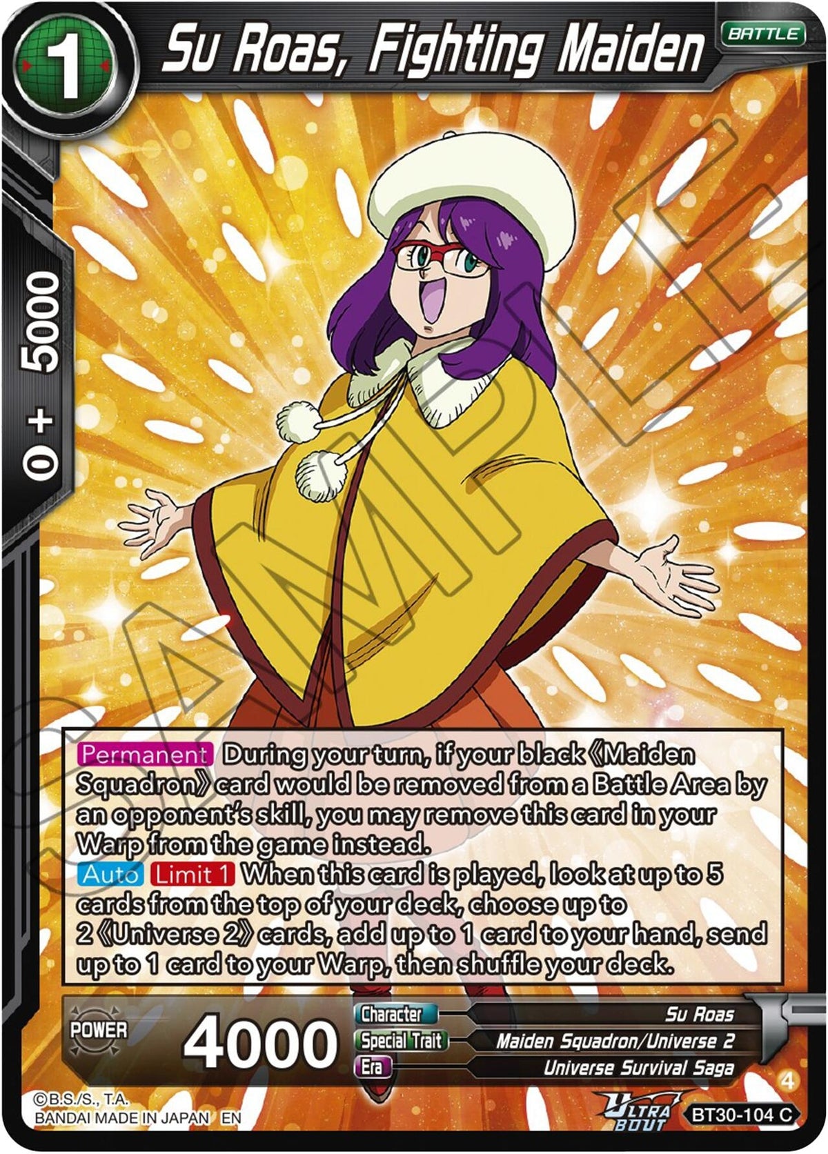 Image for Su Roas, Fighting Maiden (BT30-104) (BT30) - Dragon Ball Super: Masters