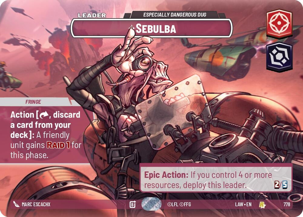 Image for Sebulba - Especially Dangerous Dug (Showcase) (778) (LAW) - Star Wars: Unlimited