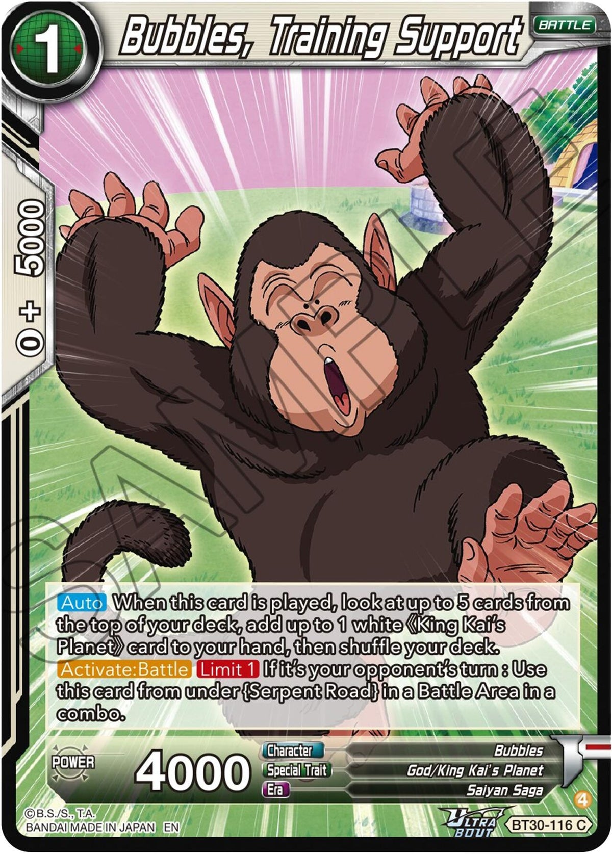 Image for Bubbles, Training Support (BT30-116) (BT30) - Dragon Ball Super: Masters