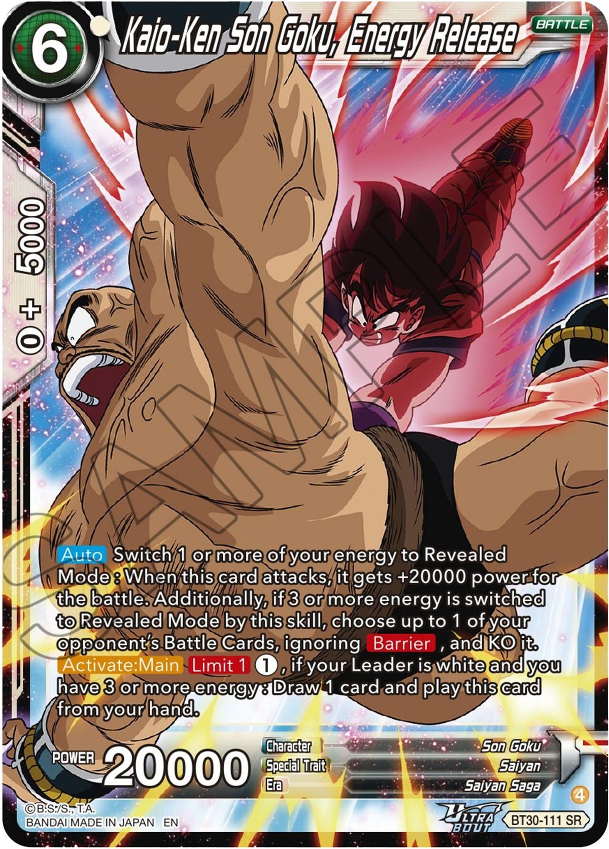 Image for Kaio-Ken Son Goku, Energy Release (BT30-111) (BT30) - Dragon Ball Super: Masters