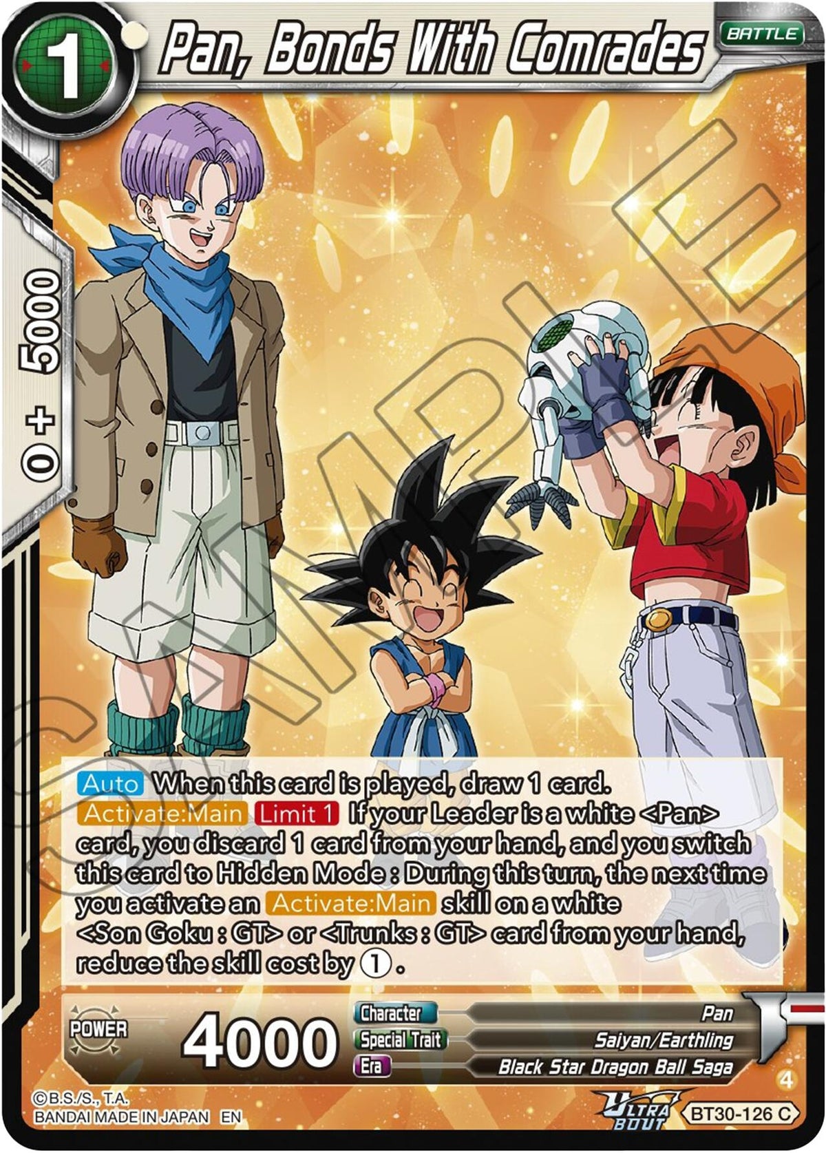 Image for Pan, Bonds With Comrades (BT30-126) (BT30) - Dragon Ball Super: Masters