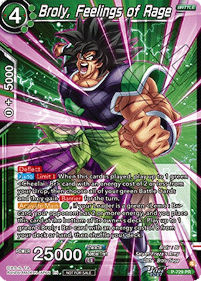 Image for Broly, Feelings of Rage (Ultra-Bout Series Tournament Pack Vol.2) (P-729) (TPR) - Dragon Ball Super: Masters