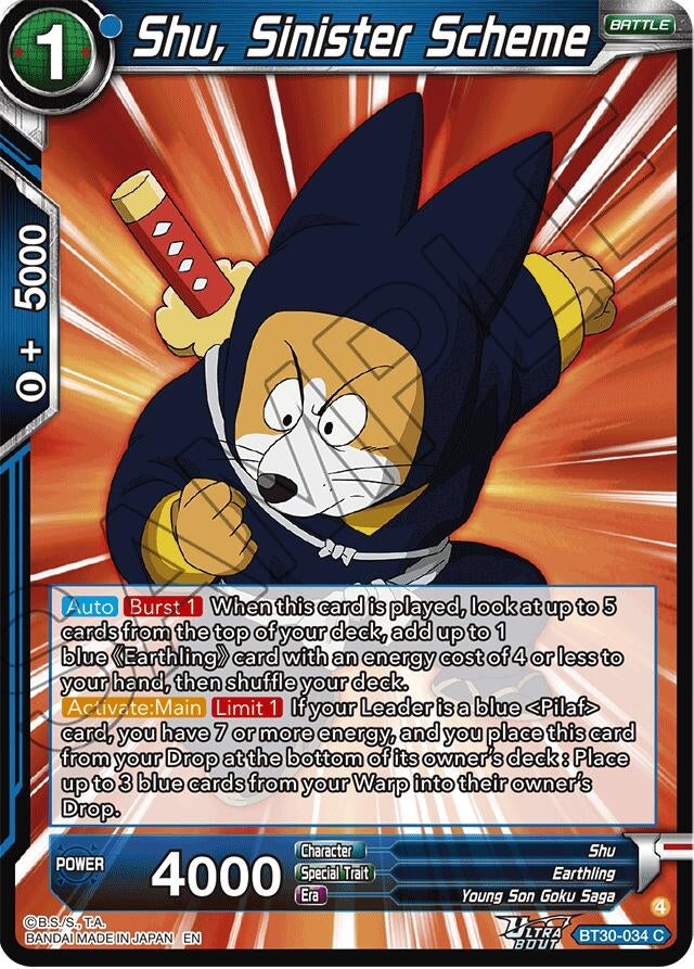 Image for Shu, Sinister Scheme (BT30-034) (BT30) - Dragon Ball Super: Masters