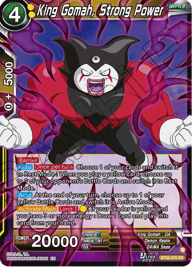 Image for King Gomah, Strong Power (BT30-079) (BT30) - Dragon Ball Super: Masters