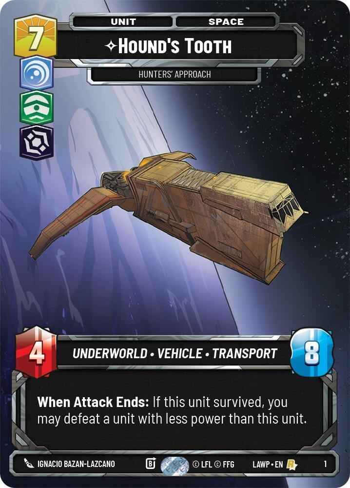 Image for Hound's Tooth - Hunters' Approach (1) (LAW-WPP) - Star Wars: Unlimited