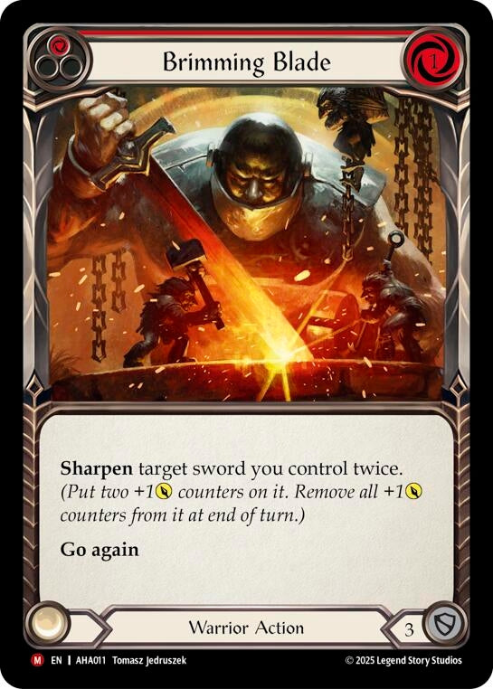 Image for Brimming Blade (Red) (AHA011) (AHA) - Flesh and Blood TCG