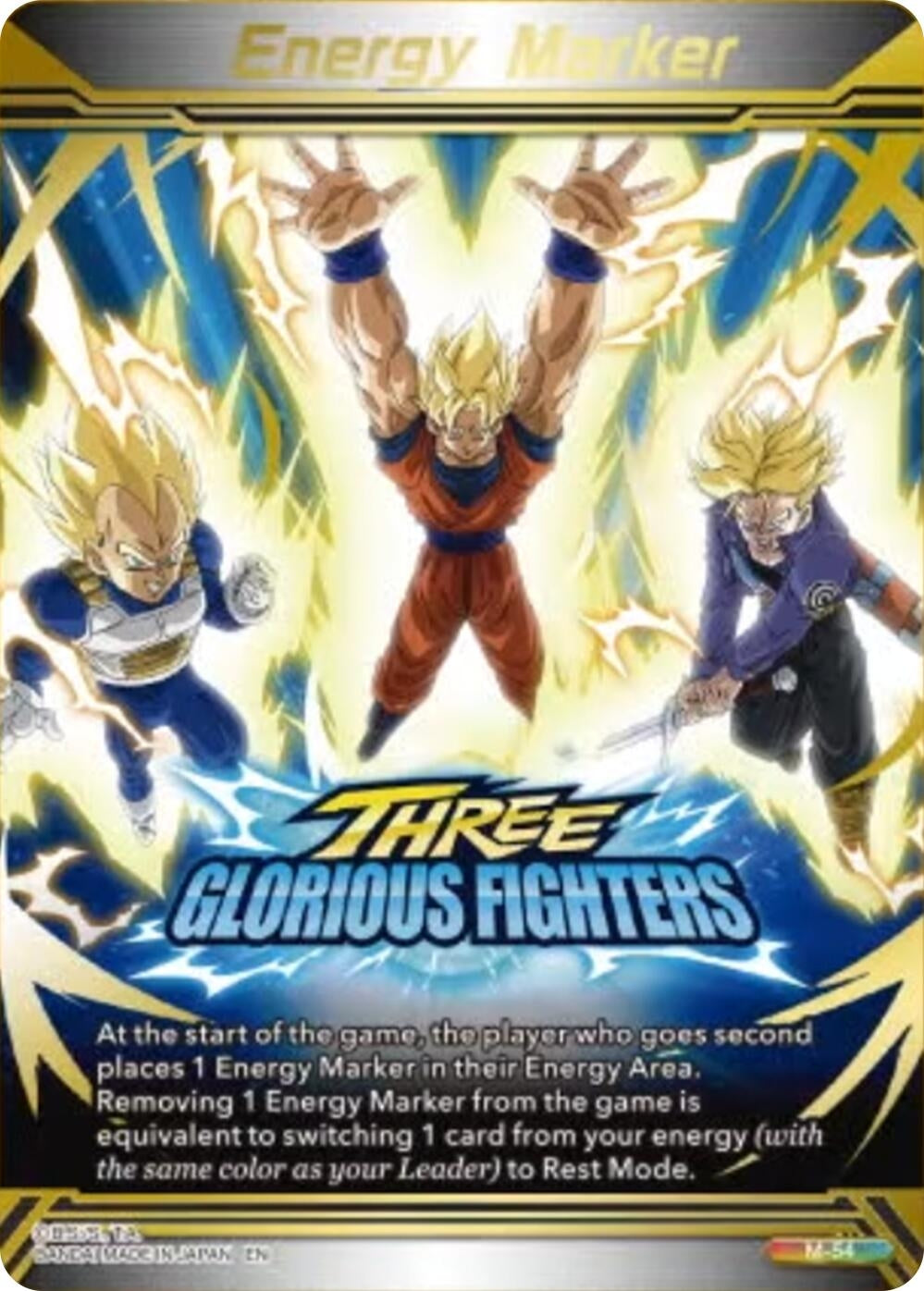 Image for Energy Marker - Three Glorious Fighters (M-54) (Gold-Stamped) (M-54) (BT30) - Dragon Ball Super: Masters