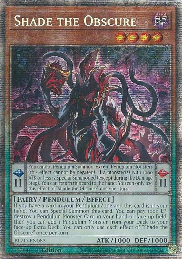 Image for Shade the Obscure (Starlight Rare) (BLZD-EN083) (BLZD) - YuGiOh