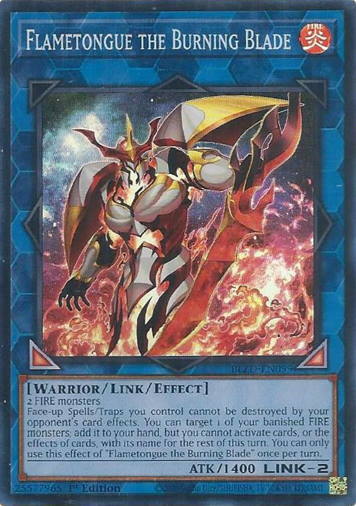 Image for Flametongue the Burning Blade (BLZD-EN099) (BLZD) - YuGiOh