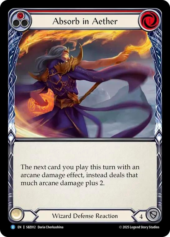 Image for Absorb in Aether (Red) (SBZ012) - Flesh and Blood TCG