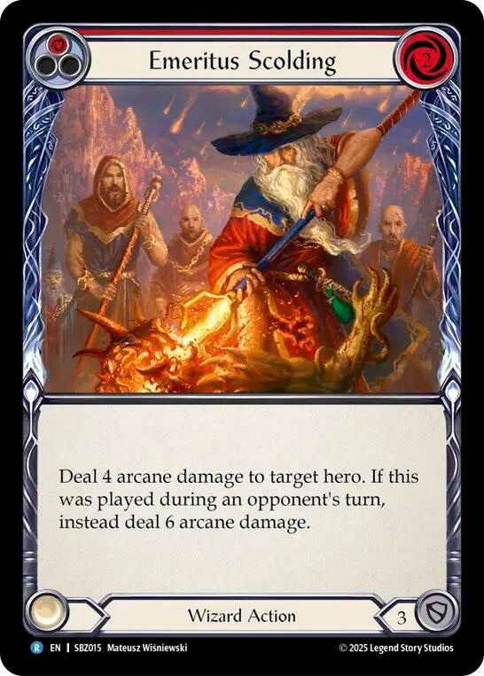 Image for Emeritus Scolding (Red) (SBZ015) - Flesh and Blood TCG