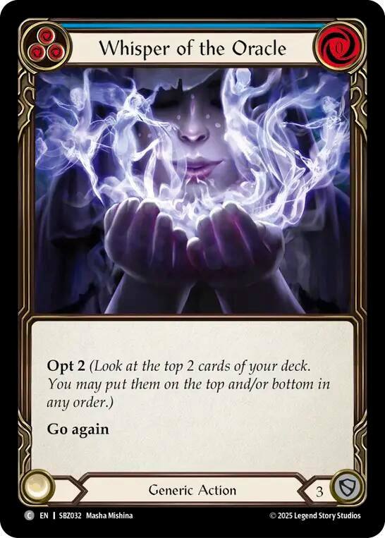 Image for Whisper of the Oracle (Blue) (SBZ032) - Flesh and Blood TCG
