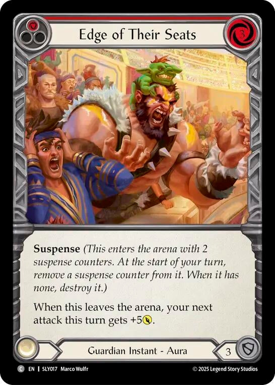 Image for Edge of Their Seats (Red) (SLY017) - Flesh and Blood TCG