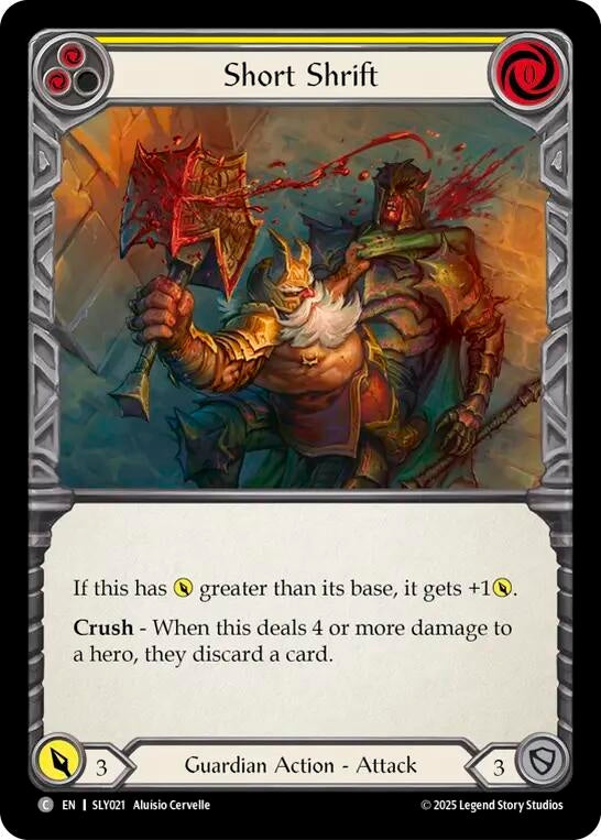 Image for Short Shrift (Yellow) (SLY021) - Flesh and Blood TCG