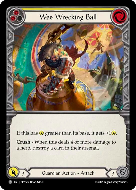 Image for Wee Wrecking Ball (Yellow) (SLY023) - Flesh and Blood TCG