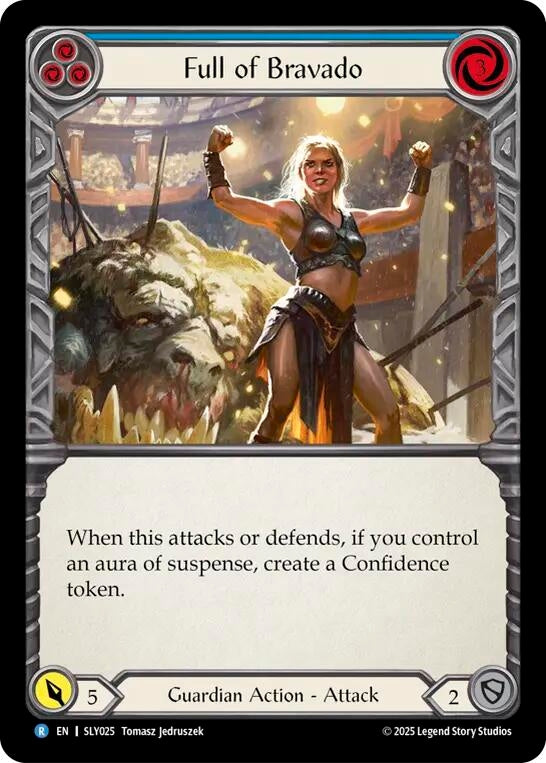 Image for Full of Bravado (Blue) (SLY025) - Flesh and Blood TCG