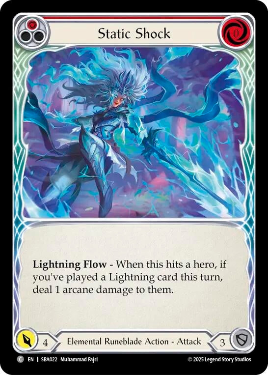 Image for Static Shock (Red) (SBA022) - Flesh and Blood TCG