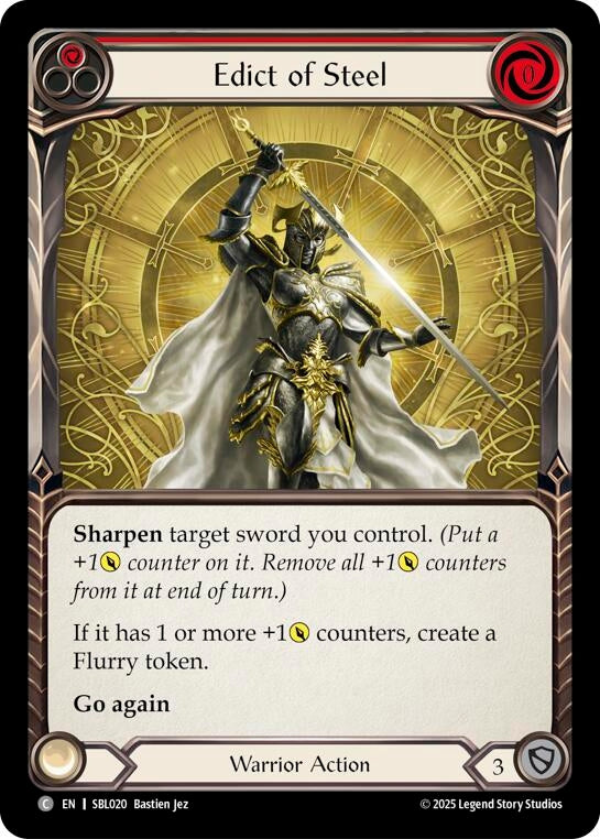 Image for Edict of Steel (Red) (SBL020) - Flesh and Blood TCG