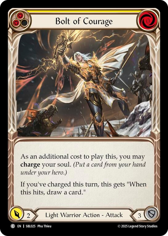 Image for Bolt of Courage (Yellow) (SBL025) - Flesh and Blood TCG