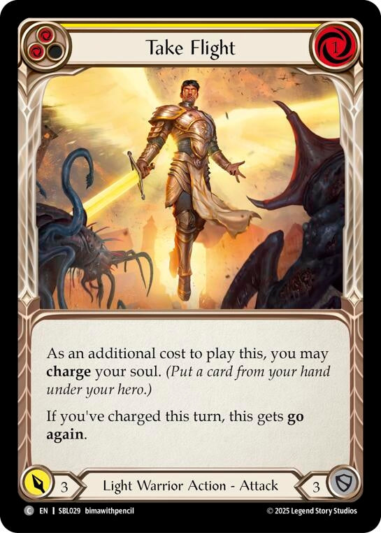 Image for Take Flight (Yellow) (SBL029) - Flesh and Blood TCG
