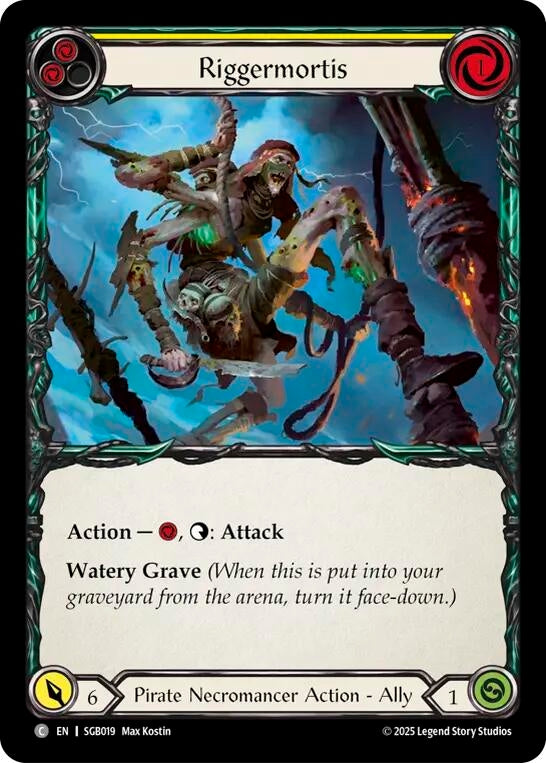 Image for Riggermortis (Yellow) (SGB019) - Flesh and Blood TCG