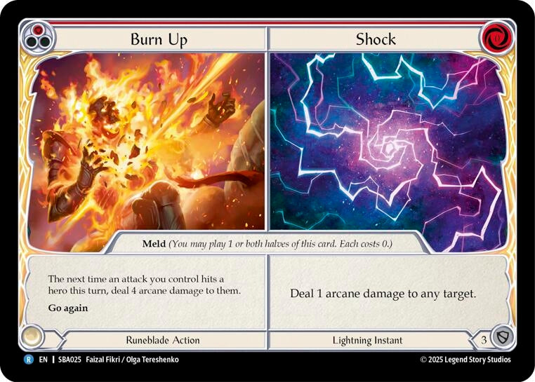 Image for Burn Up // Shock (SBA025) - Flesh and Blood TCG