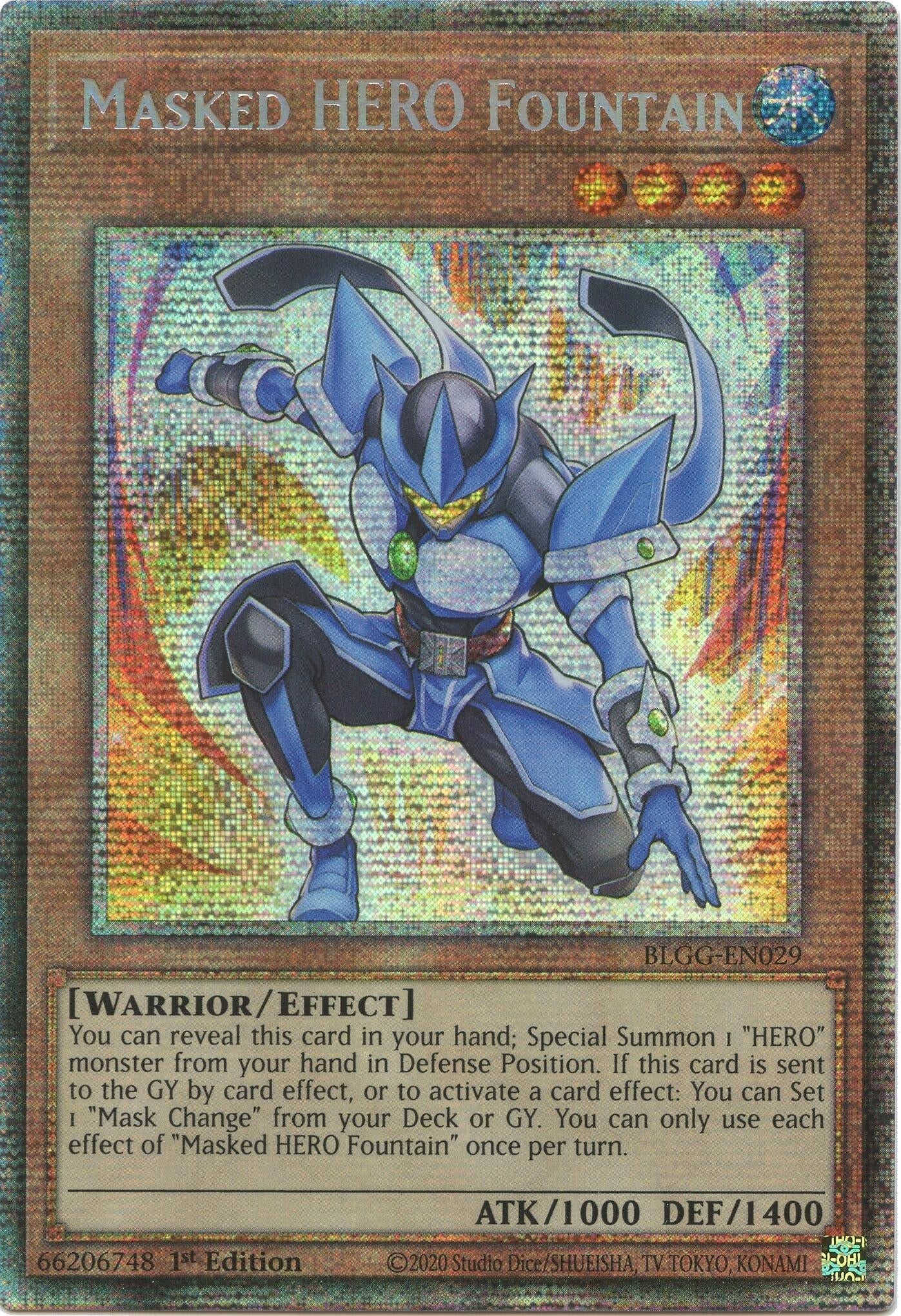 Image for Masked HERO Fountain (Starlight Rare) (BLGG) - YuGiOh