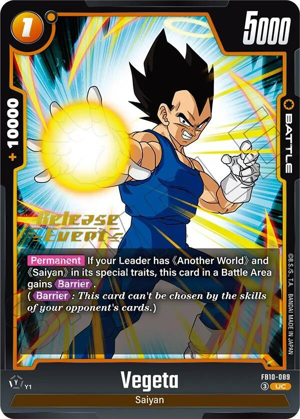 Image for Vegeta - FB10-089 (FB10-089) (FB10_PR) - Dragon Ball Super: Fusion World