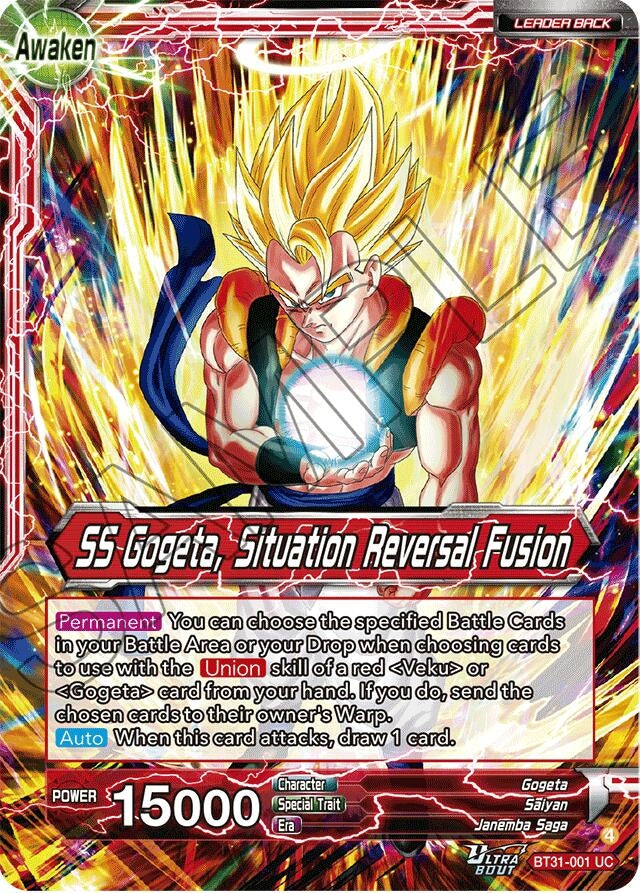 Image for Son Goku & Vegeta // SS Gogeta, Situation Reversal Fusion (BT31-001) (BT31) - Dragon Ball Super: Masters