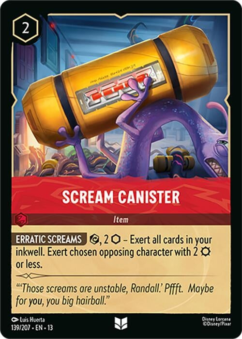 Image for Scream Canister (139/207) (13) - Disney Lorcana
