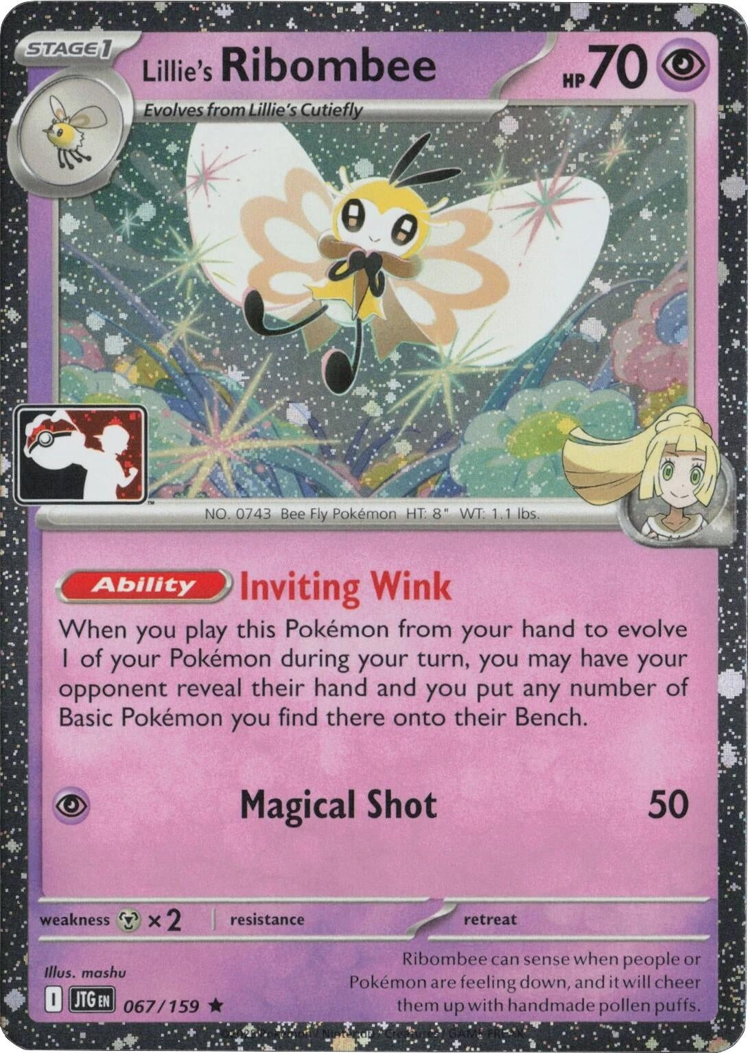 Image for Lillie's Ribombee - 067/159 (Cosmos Holo) (067/159) - Pokemon