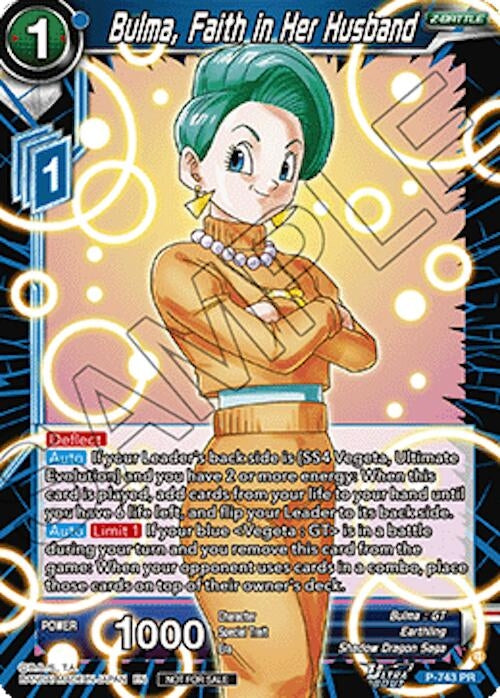 Image for Bulma, Faith in Her Husband (Ultra-Bout Series Tournament Pack Vol.3) (P-743) (TPR) - Dragon Ball Super: Masters
