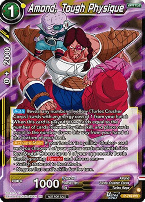 Image for Amond, Tough Physique (Ultra-Bout Series Tournament Pack Vol.3) (P-749) (TPR) - Dragon Ball Super: Masters