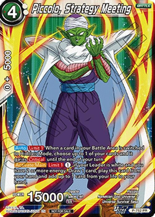 Image for Piccolo, Strategy Meeting (Ultra-Bout Series Tournament Pack Vol.3) (P-752) (TPR) - Dragon Ball Super: Masters
