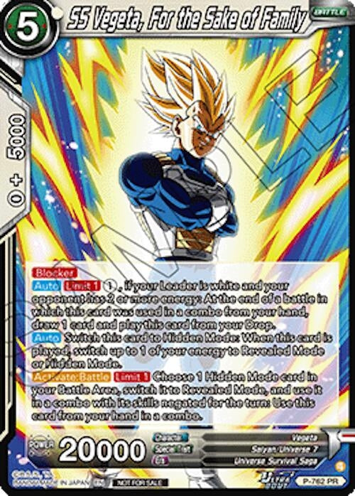 Image for SS Vegeta, For the Sake of Family (Deluxe Pack 2026 Vol.2) (P-762) (TPR) - Dragon Ball Super: Masters
