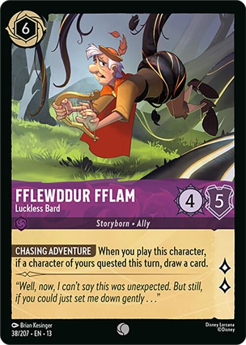 Image for Fflewddur Fflam - Luckless Bard (38/207) (13) - Disney Lorcana