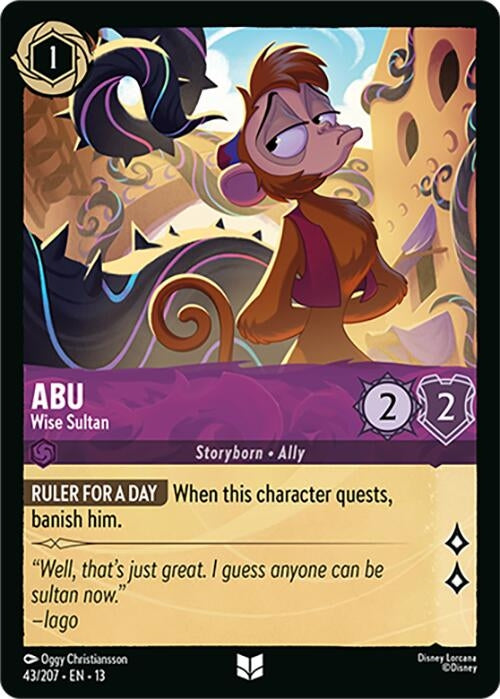 Image for Abu - Wise Sultan (43/207) (13) - Disney Lorcana