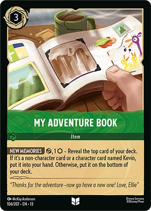 Image for My Adventure Book (106/207) (13) - Disney Lorcana