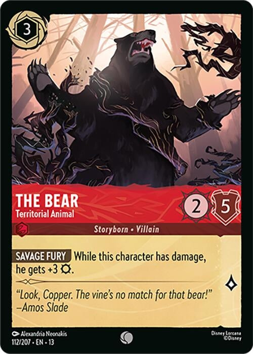 Image for The Bear - Territorial Animal (112/207) (13) - Disney Lorcana
