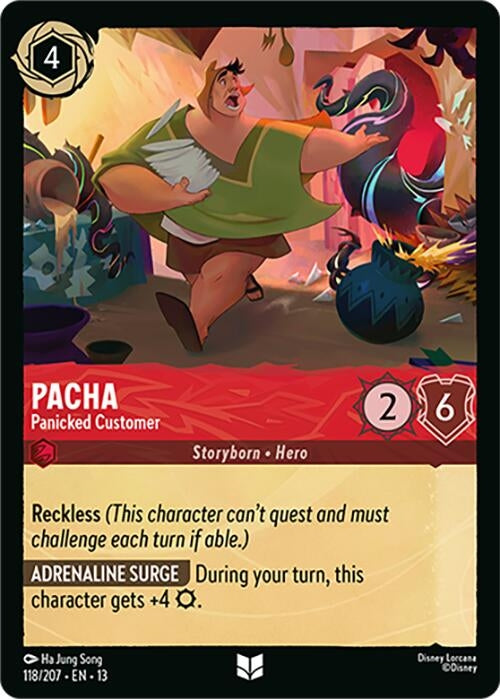 Image for Pacha - Panicked Customer (118/207) (13) - Disney Lorcana