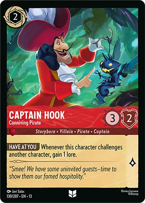 Image for Captain Hook - Conniving Pirate (130/207) (13) - Disney Lorcana