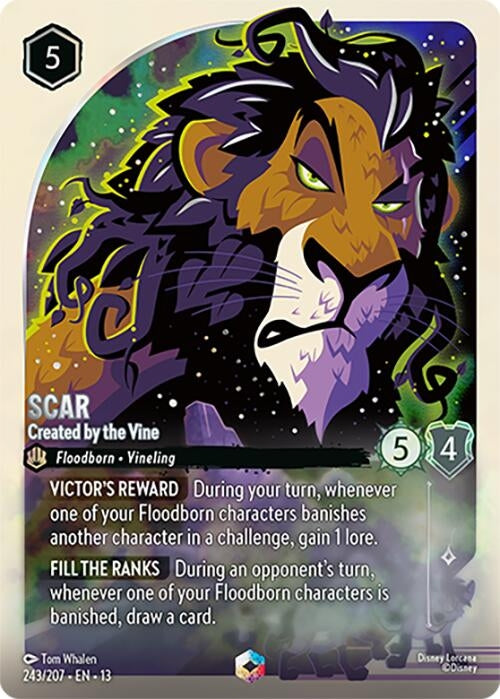 Image for Scar - Created by the Vine (Enchanted) (243/207) (13) - Disney Lorcana
