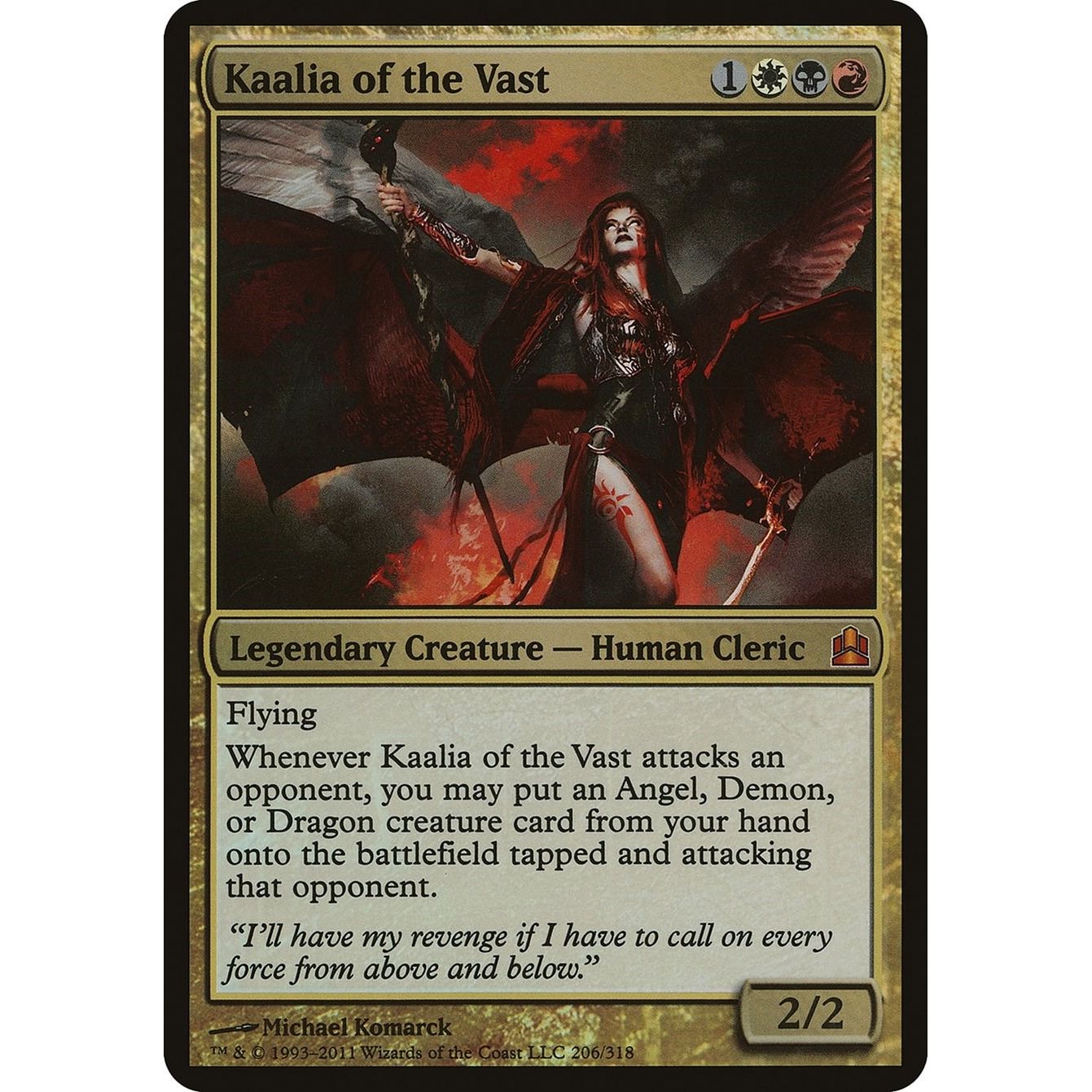Image for Kaalia of the Vast (Commander) (206) (OVER) - Magic: The Gathering