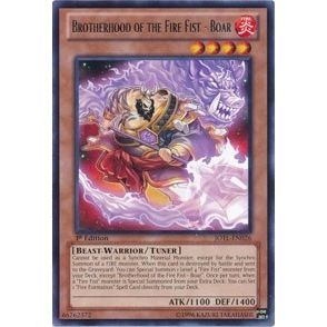 Image for Brotherhood of the Fire Fist - Boar (JOTL-EN026) (JOTL) - YuGiOh