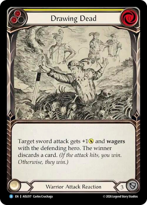 Image for Drawing Dead (Yellow) (AOL017) (AOL) - Flesh and Blood TCG