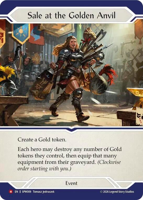 Image for Sale at the Golden Anvil (SPW009) (SPW) - Flesh and Blood TCG