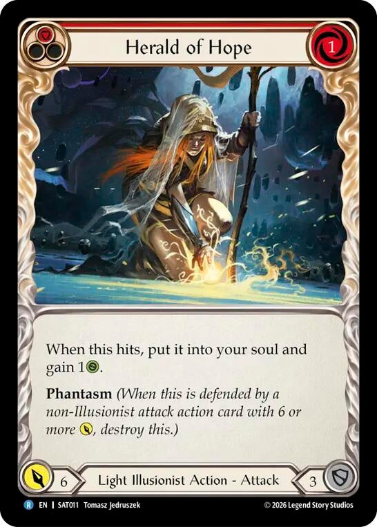 Image for Herald of Hope (Red) (SAT011) (SAT) - Flesh and Blood TCG