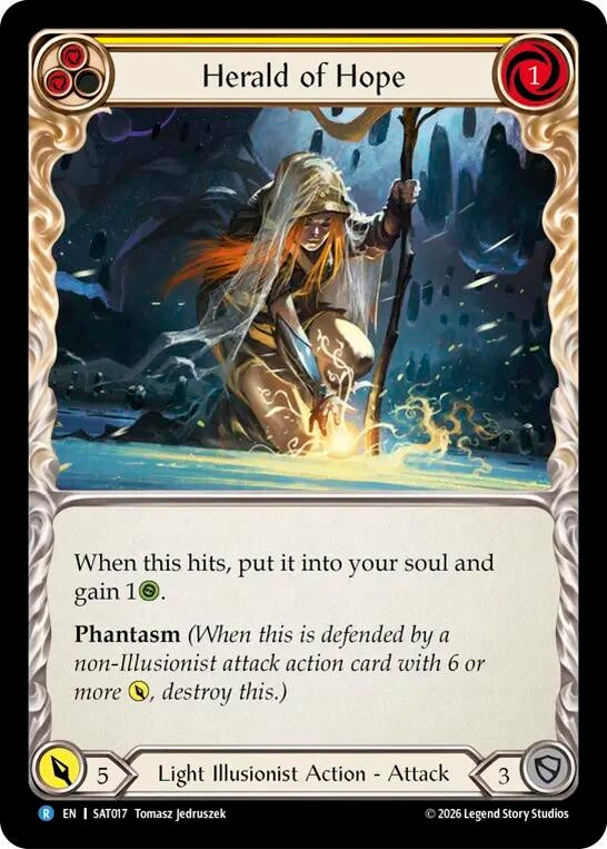 Image for Herald of Hope (Yellow) (SAT017) (SAT) - Flesh and Blood TCG