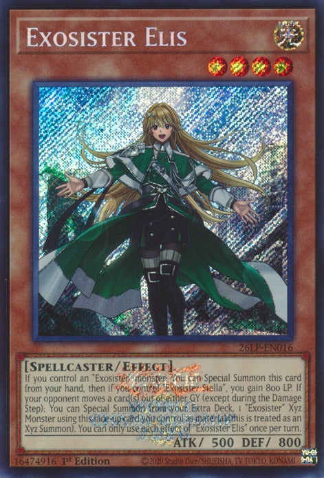 Image for Exosister Elis (Emblazoned Secret Rare) (26LP-EN016) (26LP) - YuGiOh